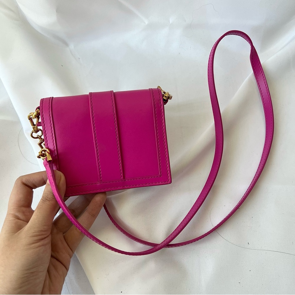Versace Mini Shoulder Bag in Fuchsia with Gold Hardware - Picture 10 of 13